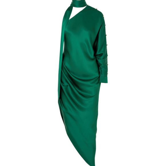 🚫SOLD🚫Ralph & Russo One-shoulder asymmetrical silk dress - Picture 4 of 7